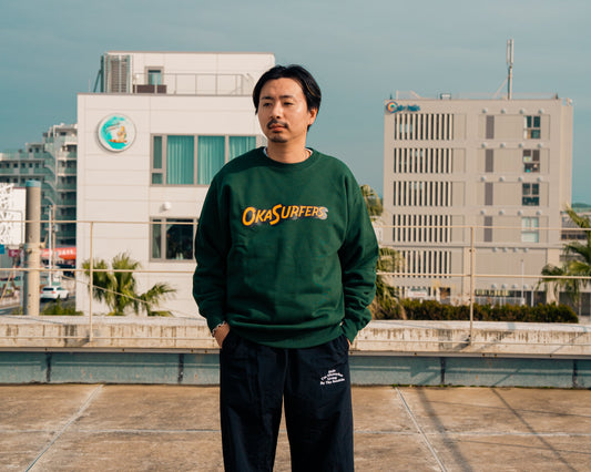 OKASURFERSスウェット(グリーン)
