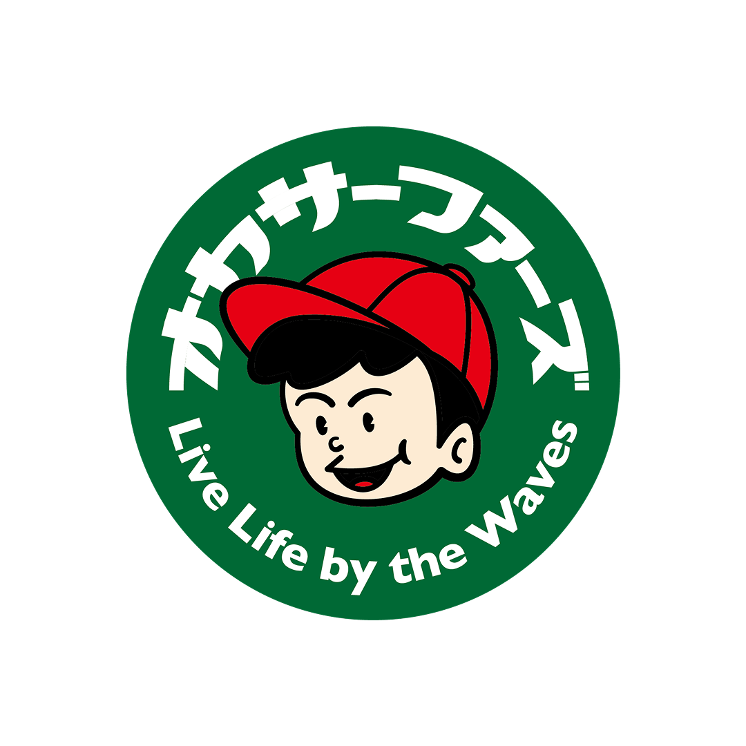 オカサーファーズステッカー丸型