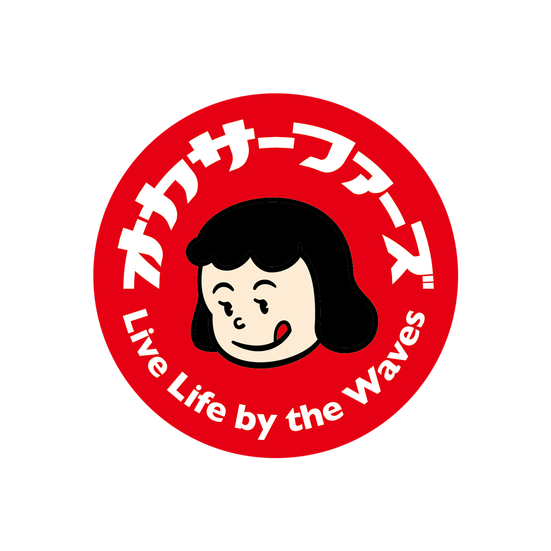 オカサーファーズステッカー丸型